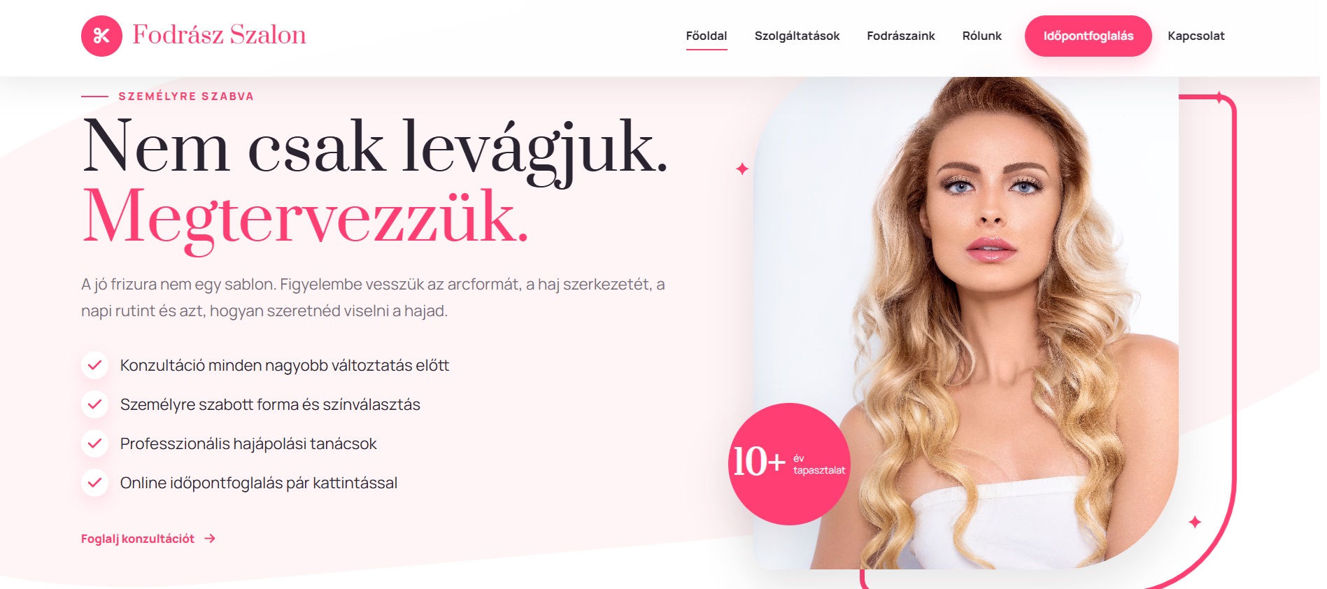 Fodrász Foglalási Rendszer – foglalási rendszer